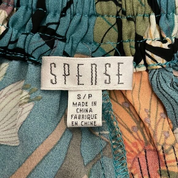 SPENSE Floral Print Sleeveless Elasticized Neckline Top Size Small - Picture 9 of 10